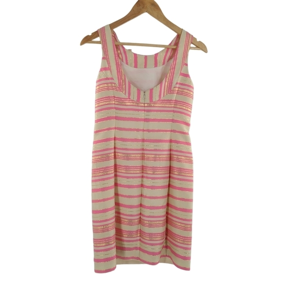 Lilly Pulitzer Elias Dress in Hotty Pink Glitz Stripe Size 2 - Picture 2 of 8